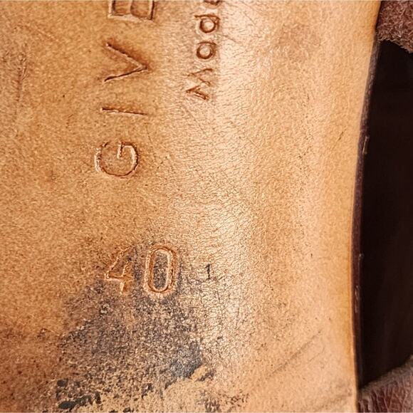 GIVENCHY BROWN LATTICE HEELS SIZE 40(9) - Picture 6 of 9
